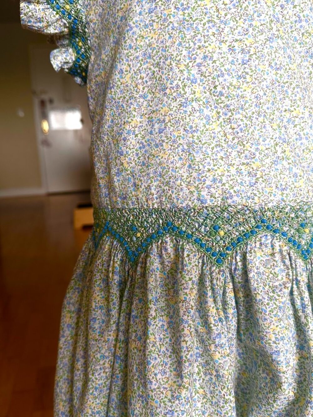 Pepa London Floral Blue Green Spring Dress - Picture 4 of 12
